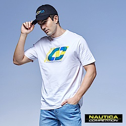 Nautica男裝 COMPETITION撞色LOGO短袖T恤-白