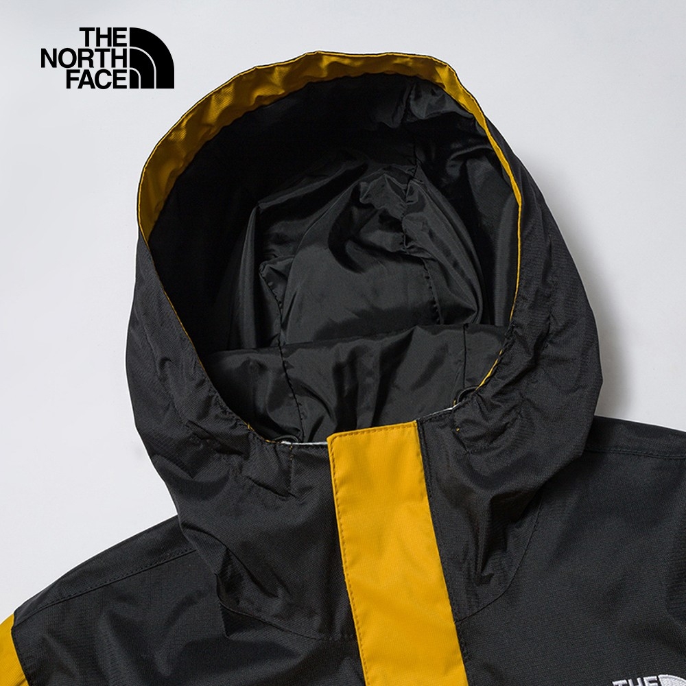 The North Face 官方旗艦】北面男款黃色防水透氣可調節衝鋒衣｜497JYQR 