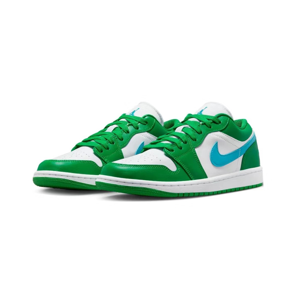 Nike Air Jordan 1 Low W Lucky Green 幸運綠藍勾女款運動鞋休閒鞋