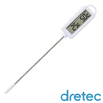 dretec 雙功能電子料理溫度計(附計時器) 白