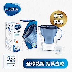 [共1壺2芯 送牙膏 *2]德國BRITA Marella 3.5L馬利拉濾水壺