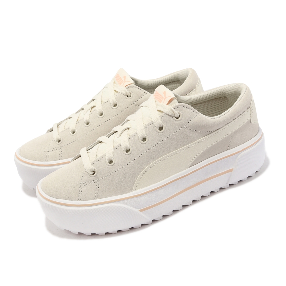 Puma 休閒鞋 Kaia Platform SD 女鞋 卡其 燕麥奶 厚底 增高 麂皮 鬆糕鞋 38270702