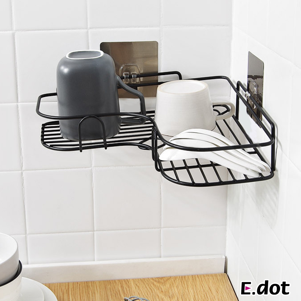 E.dot 轉角三角型浴室收納瀝水置物架