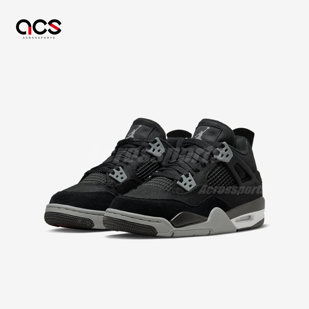 Nike Air Jordan 4 Retro SE GS Black Canvas 黑小阿姆女鞋大童DV0553