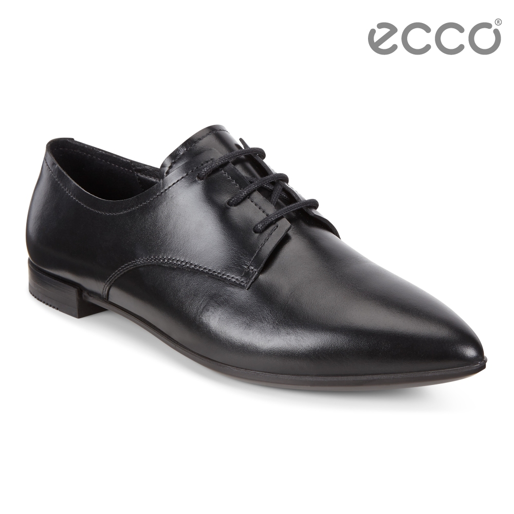 ECCO SHAPE POINTY BALLERINA 復古平底正裝鞋 女 黑