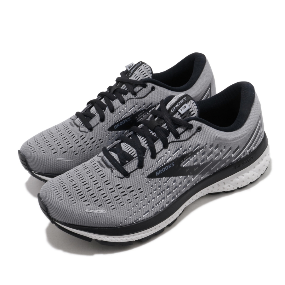 Brooks 慢跑鞋 Ghost 13 2E 寬楦 運動 男鞋 路跑 緩震 DNA科技 透氣 健身 灰 白 1103482E040