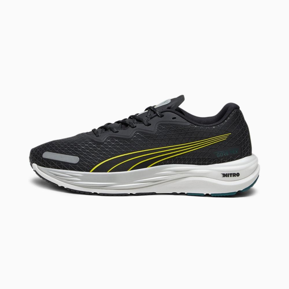 PUMA Velocity Nitro 2 GTXT 男慢跑鞋-黑黃-37750704