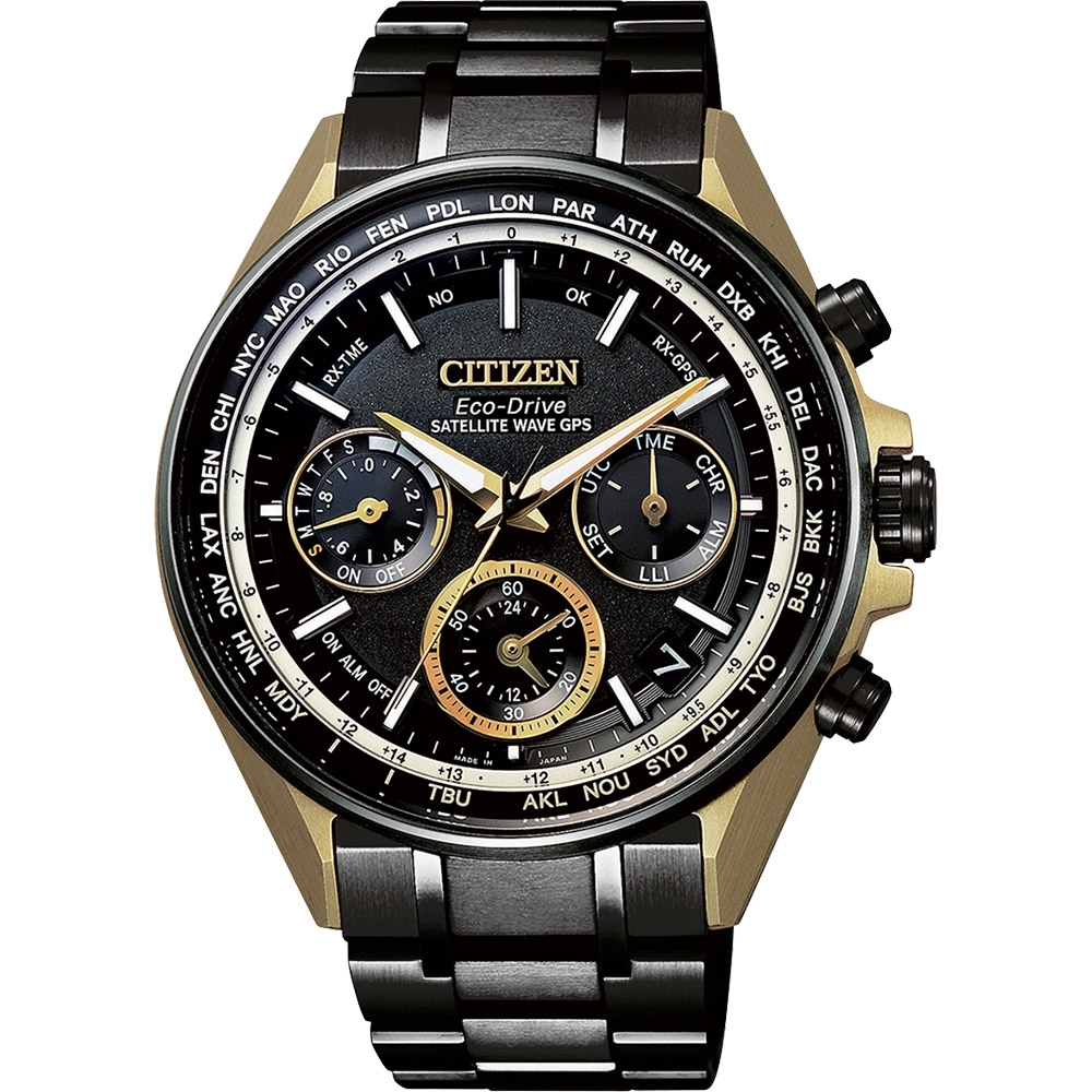 CITIZEN 星辰 光動能 鈦 GPS衛星對時手錶-44mm(CC4004-66E)