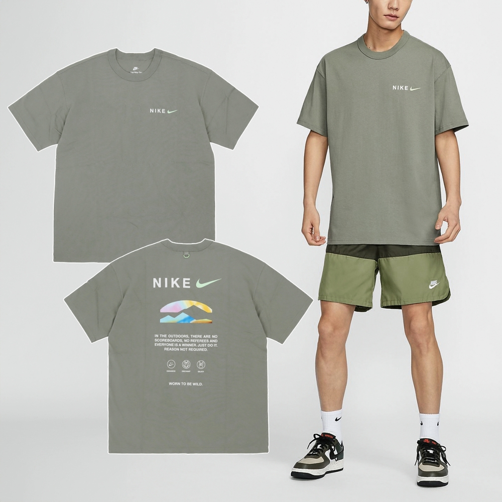 Nike 短袖 NSW Premium Essentials Tee 男款 灰 純棉 寬鬆 短T 棉T HF6172-053