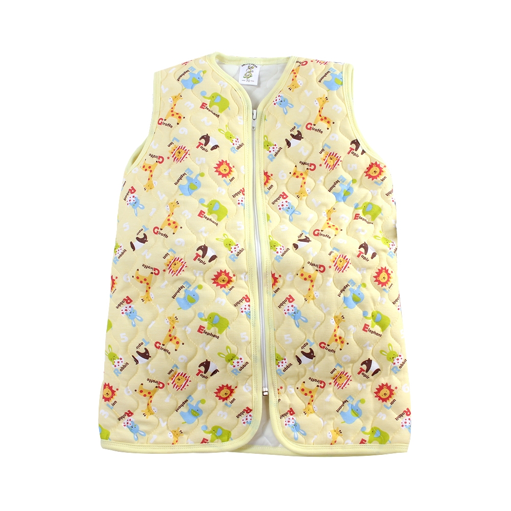 魔法Baby~嬰幼兒長袍 台灣製鋪棉厚款保暖背心睡袍  k61605