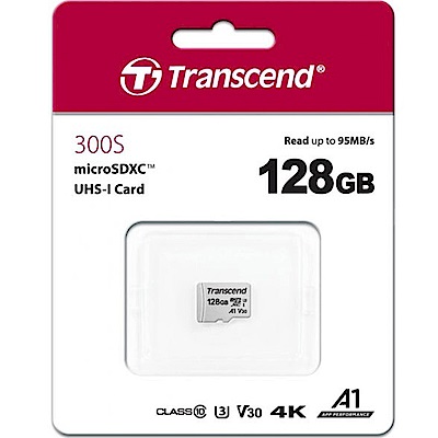 Transcend 創見 300S 128G U3 microSDXC A1 V30記憶卡