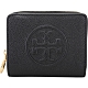 TORY BURCH Perry Bombe T字浮雕荔紋牛皮釦式短夾(黑色) product thumbnail 1