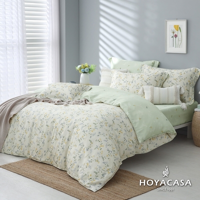 HOYACASA 雙人抗菌天絲兩用被床包四件組-洛妮卡