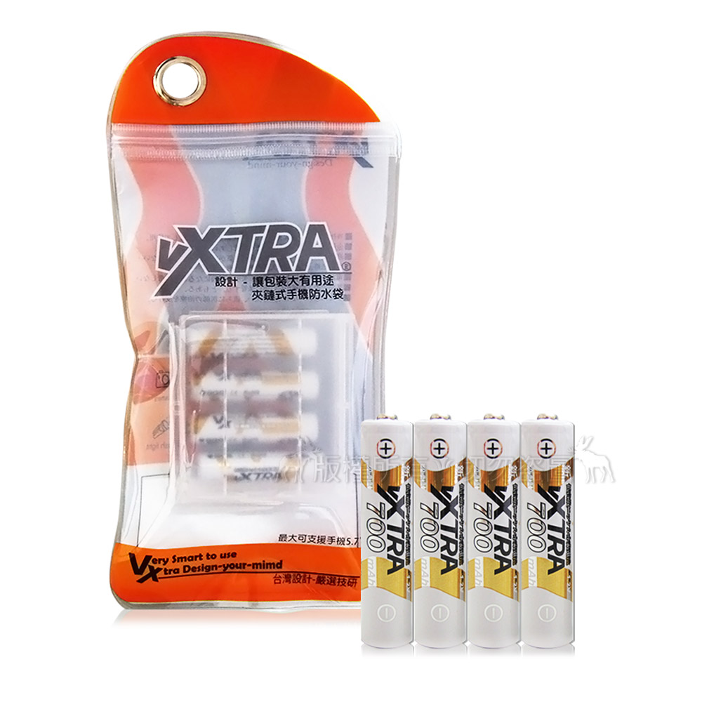 VXTRA 高容量4號700mAh低自放充電電池(4顆入)