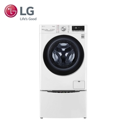 LG樂金 13/2公斤 WiFi TWINWash 雙能洗 蒸洗脫 洗衣機 冰磁白 WD-S13VBW+WT-SD201AHW