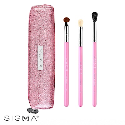 Sigma 狂熱粉紅眼影刷具三件組(含粉紅色刷具包)