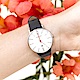 ADEXE 英國時尚手錶 MAC日期顯示系列白錶盤x銀錶框皮革錶帶32.5mm product thumbnail 1