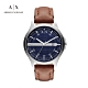 A│X ARMANI EXCHANGE HAMPTON 漢普頓菁英棕色真皮男錶-46mm(AX2133) product thumbnail 1