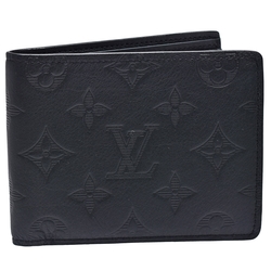 Louis Vuitton M62901 Multiple Black Monogram Shadow Calfskin Wallet (RFID)