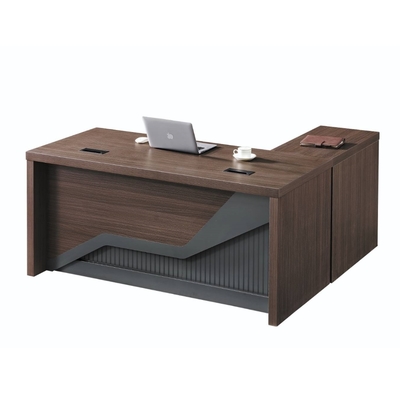 MUNA家居 格林5.3尺辦公桌組(含側櫃，活動櫃)(256) 160X155X77cm