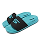 Skechers 拖鞋 Hyper Slide-Deriver 男鞋 黑 藍 皮革 緩衝 一片拖 固特異橡膠大底 246020BKTL product thumbnail 2