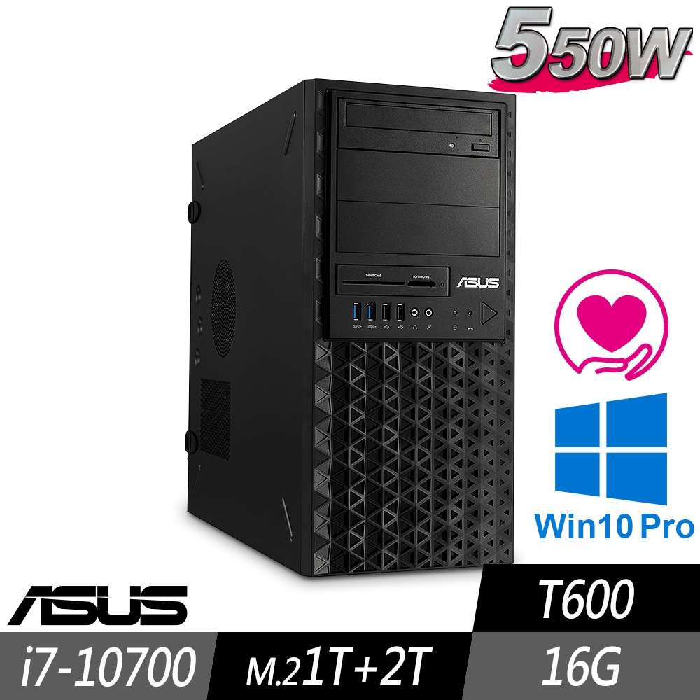 ASUS WS720T 工作站 i7-10700/16G/M.2-1TB+2TB/T600/W10P