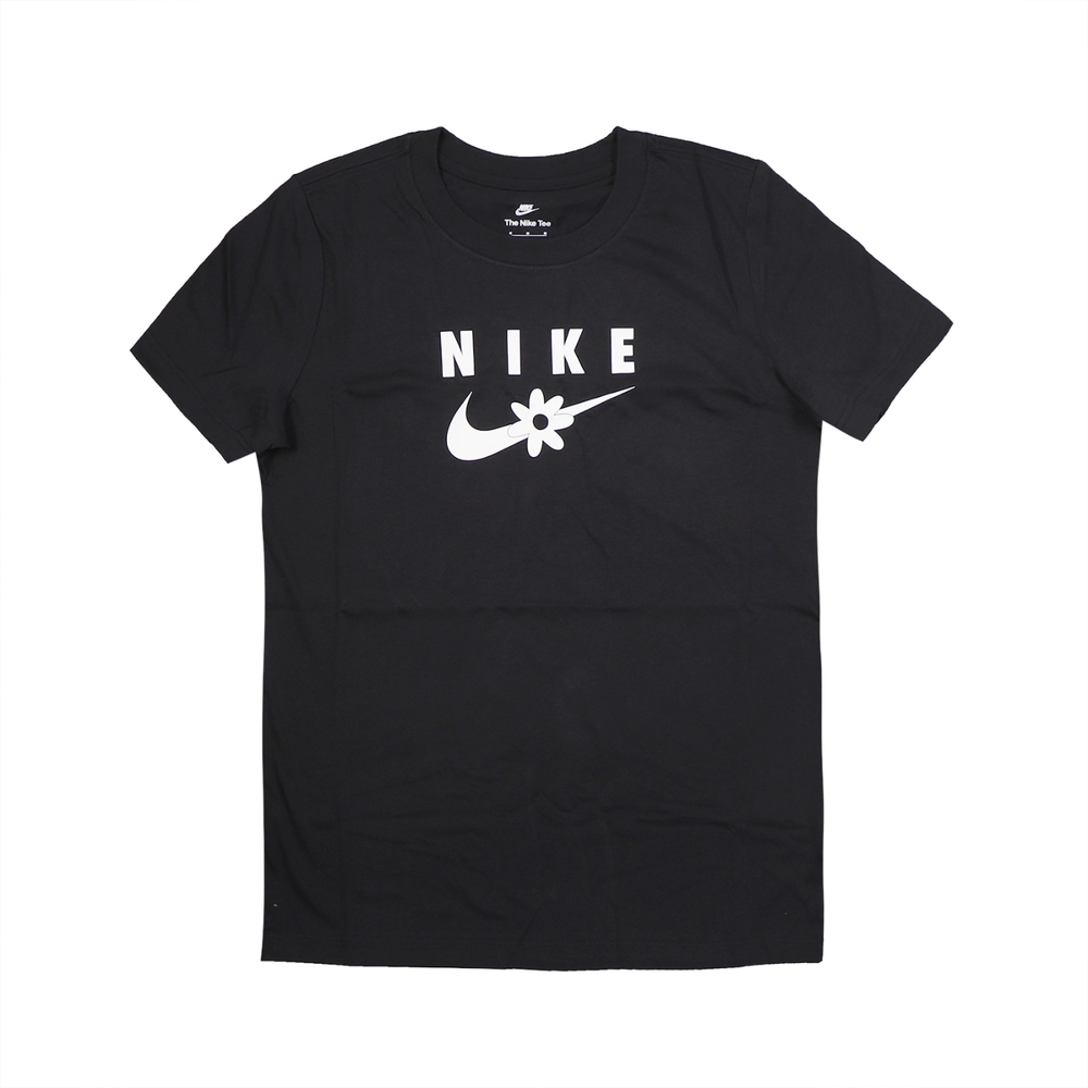 Nike 短袖上衣 NSW Tee 女款 黑 修身 小花 印花 女款 短T DN5859-010