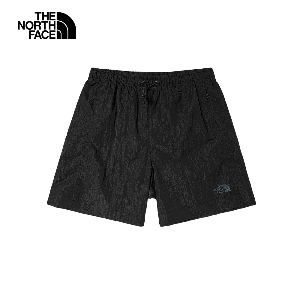 【The North Face 官方旗艦】北面女款黑色防風防潑水防曬休閒短褲｜7WC2JK3