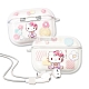 正版授權 Hello Kitty凱蒂貓 AirPods Pro TPU透明彩繪耳機盒保護套(和服) product thumbnail 1