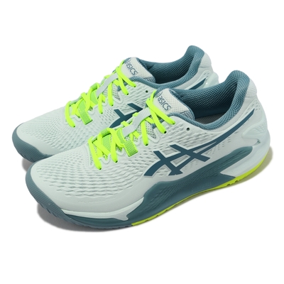 Asics 網球鞋 GEL-Resolution 9 D 寬楦 女鞋 水藍 亞瑟膠 緩震 亞瑟士 1042A226400