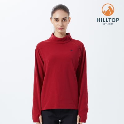 HILLTOP山頂鳥 POLARTEC半開襟刷毛上衣 女款 紅｜PH51XFK4ECH0