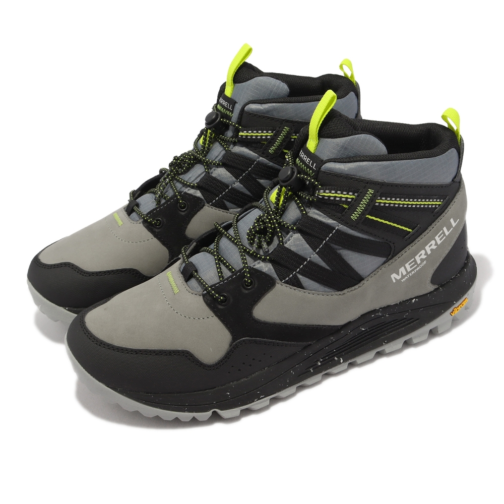 Merrell 戶外鞋 Nova Sneaker Boot Bungee WP 男鞋 黑灰 襪套式 真皮 登山 ML067113