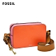 FOSSIL Billie 多彩方方立體斜背包-珊瑚橘 ZB7995997 product thumbnail 1