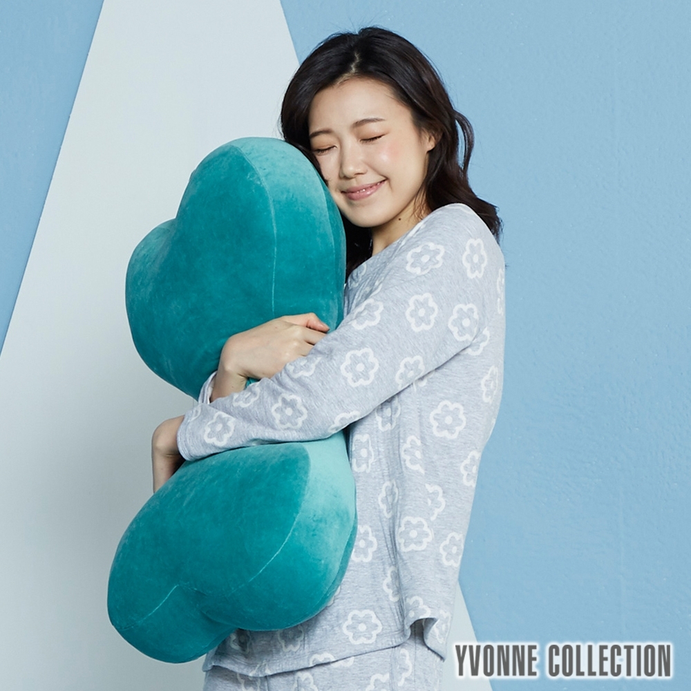 Yvonne Collection 素面立體大骨頭抱枕(62公分)- 皇家綠