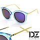 DZ 纖細線調 抗UV 太陽眼鏡墨鏡(透藍框深藍膜) product thumbnail 1