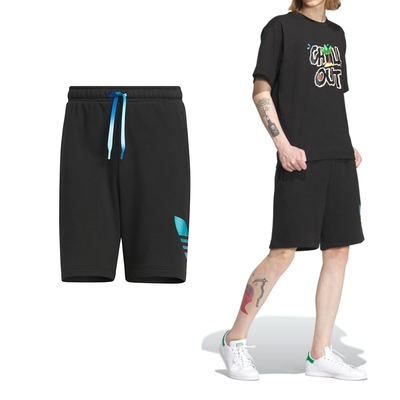 Adidas LT Short KN M 男款 黑色 亞洲版 運動 休閒 三葉草 毛圈布 舒適 短褲 IP7545