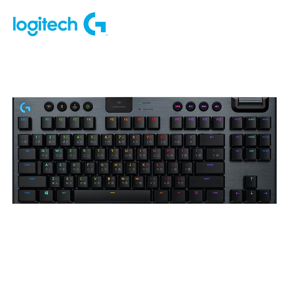 羅技 logitech G G913 TKL 遊戲鍵盤-Clicky/青軸