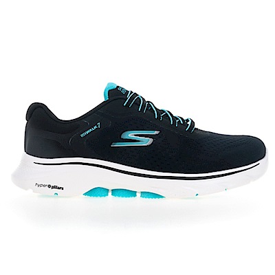 Skechers Go Walk 7 [125215WBKTQ] 女 健走鞋 運動 休閒 步行 寬楦 輕量 避震 黑水藍