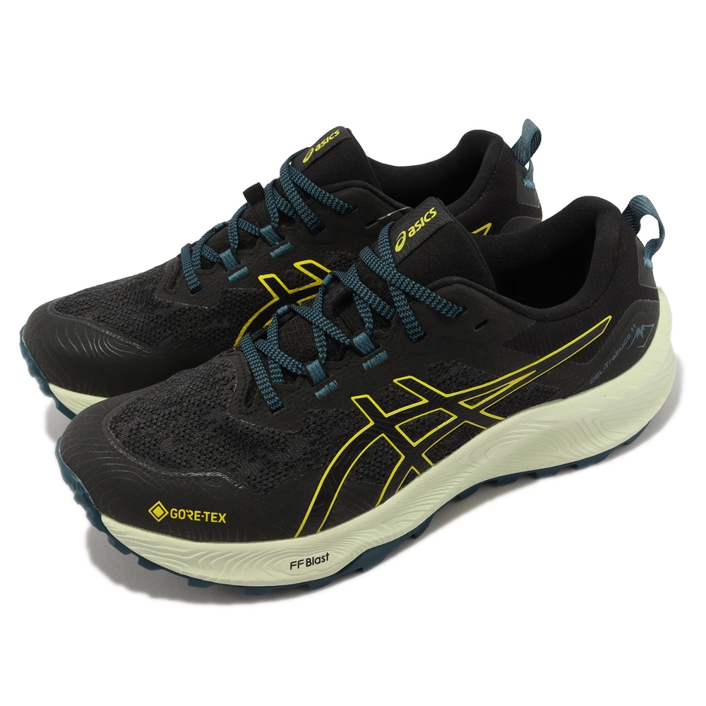 Asics 越野跑鞋GEL-Trabuco 11 GTX 男鞋黑黃防水亞瑟膠緩震戶外亞瑟士