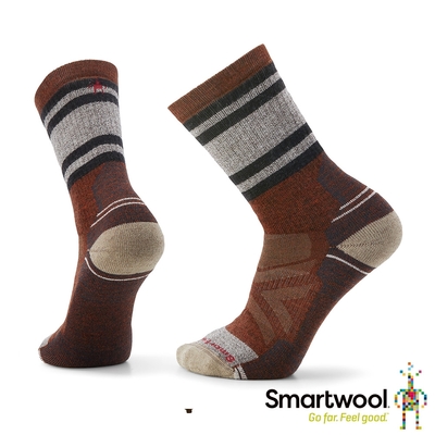 官方直營 Smartwool 機能戶外中級減震印花中長襪 暗橙 美麗諾羊毛襪 登山襪 保暖襪 除臭襪