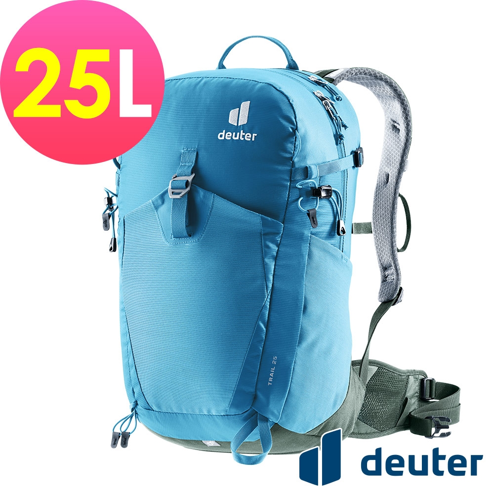 【deuter 德國】TRAIL 25L輕量拔熱透氣背包3440524藍/單日健行登山包/日常休閒旅遊包*