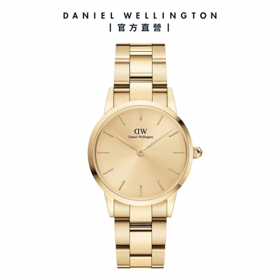 Daniel Wellington DW 手錶 ICONIC LINK UNITONE 28mm精鋼錶-香檳金 DW00100403