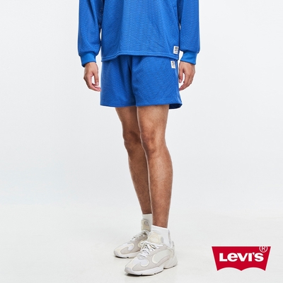 levis gold tab金標系列 男款 抽繩網眼運動短褲 寶藍