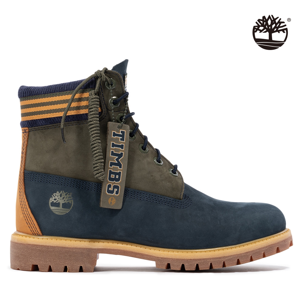 Timberland 男款海軍藍磨砂革Timberland Premium防水6吋靴|A5ZZF019