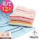 (超值12條組)MIT純棉絲光橫紋易擰乾毛巾 TELITA product thumbnail 1