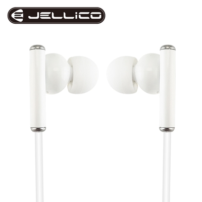 【JELLICO】電競系列輕巧好音質線控入耳式耳機白色/JEE-CT32-WT