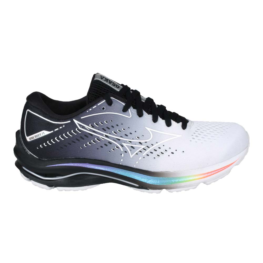 MIZUNO WAVE RIDER 25 男女慢跑鞋-路跑 美津濃 J1GC210801 白藍黑紫橘