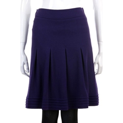 VALENTINO 紫色抓摺設計及膝裙