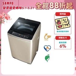 SAMPO聲寶 10公斤窄身變頻單槽直立式洗衣機ES- K10DF