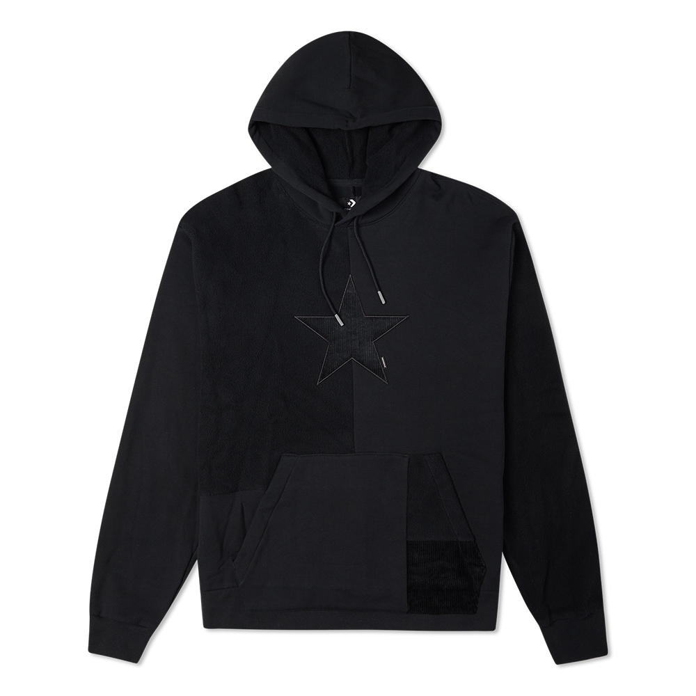 CONVERSE 連帽上衣 男款 STAR HOODIE 黑色-10023517-A03